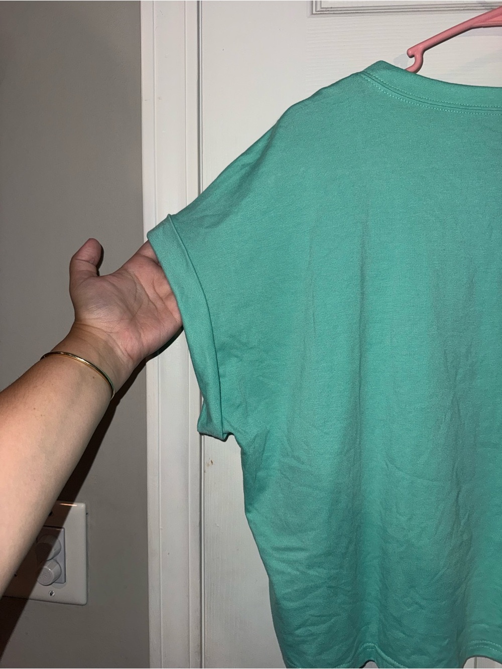 Women’s Crewneck Tee - Teal - Picture 3 of 4